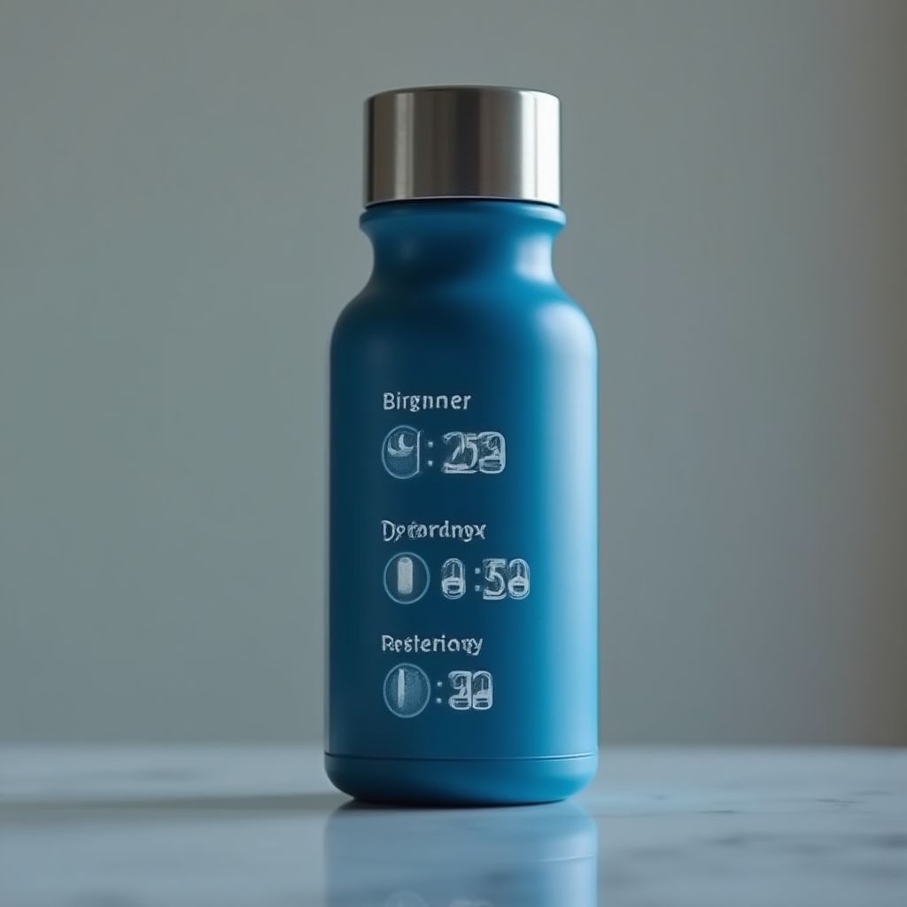 Water intake timer display on CloudSip bottle